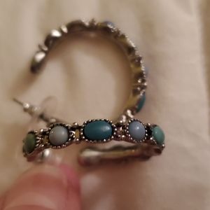 Turquoise hoops